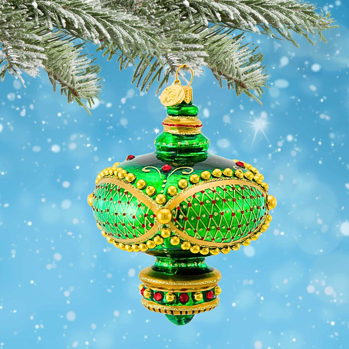 Glitter Lab Jeweled Onion Dome Drop - - SBKGifts.com