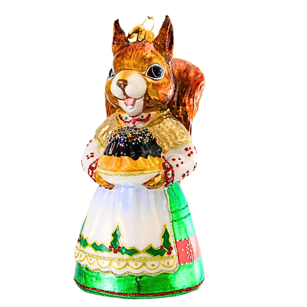 (64762) Grandma Squirrel In Christmas Dress