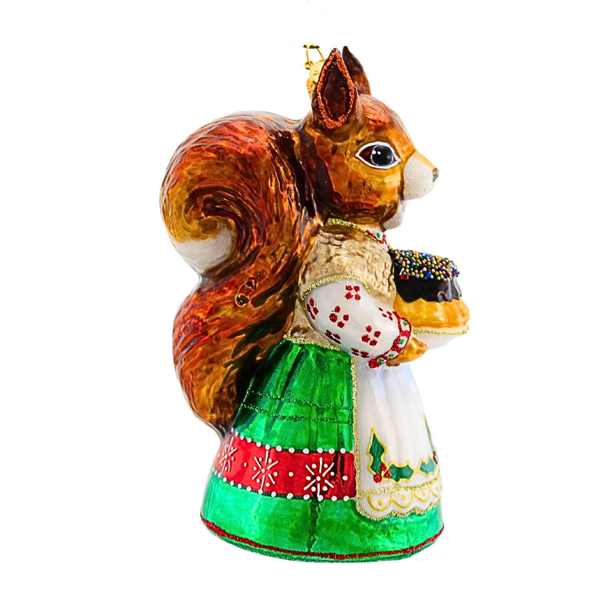 Glitter Lab Grandma Squirrel In Christmas Dress - - SBKGifts.com