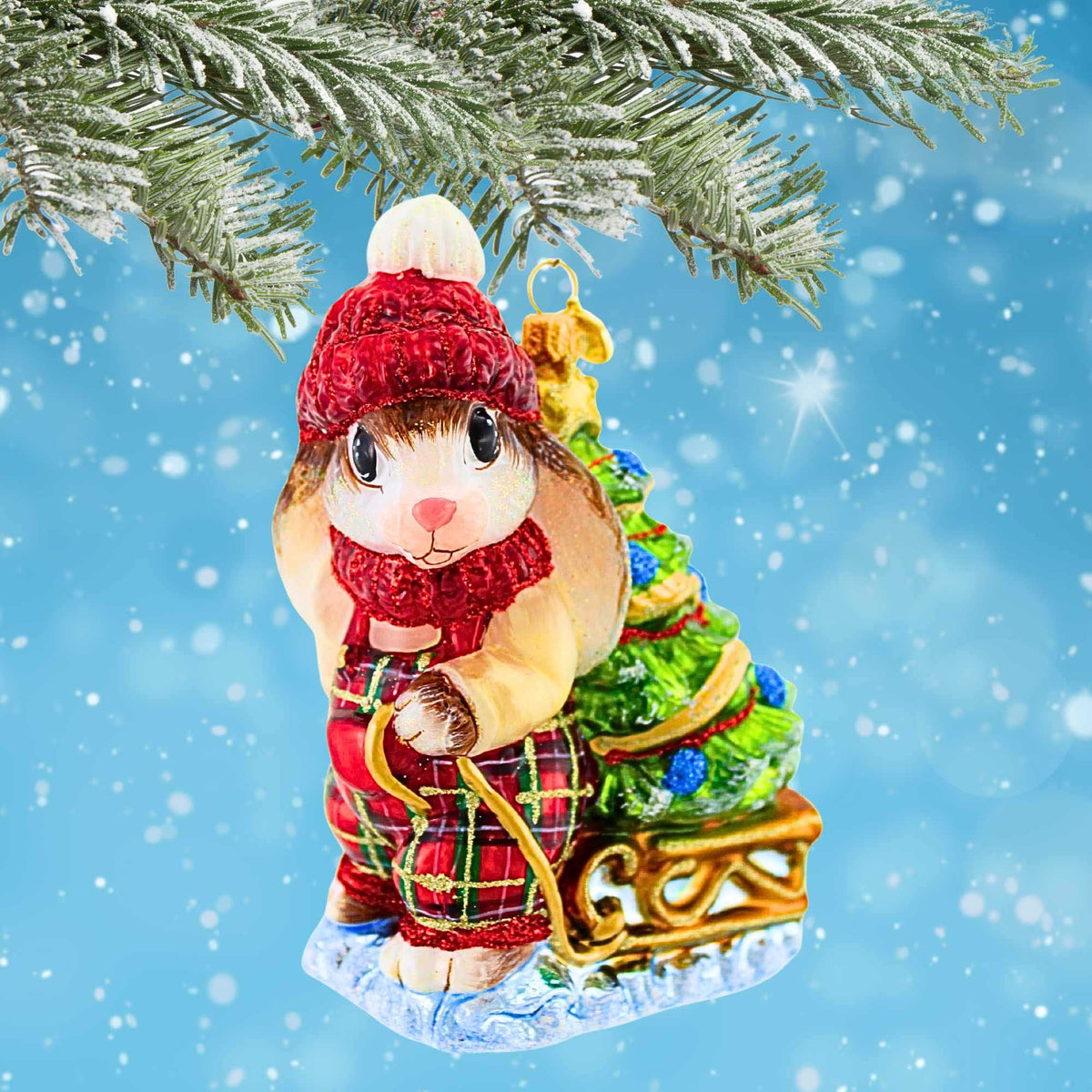 Glitter Lab Baby Hare In Tartan Pants - - SBKGifts.com