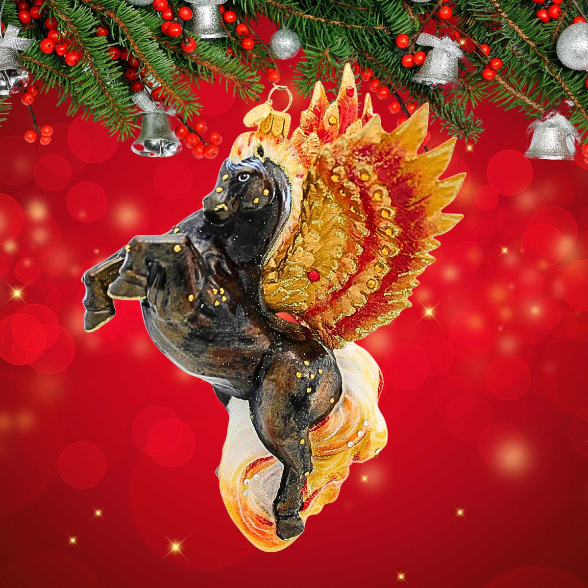 Glitter Lab Fire Pegasus - - SBKGifts.com