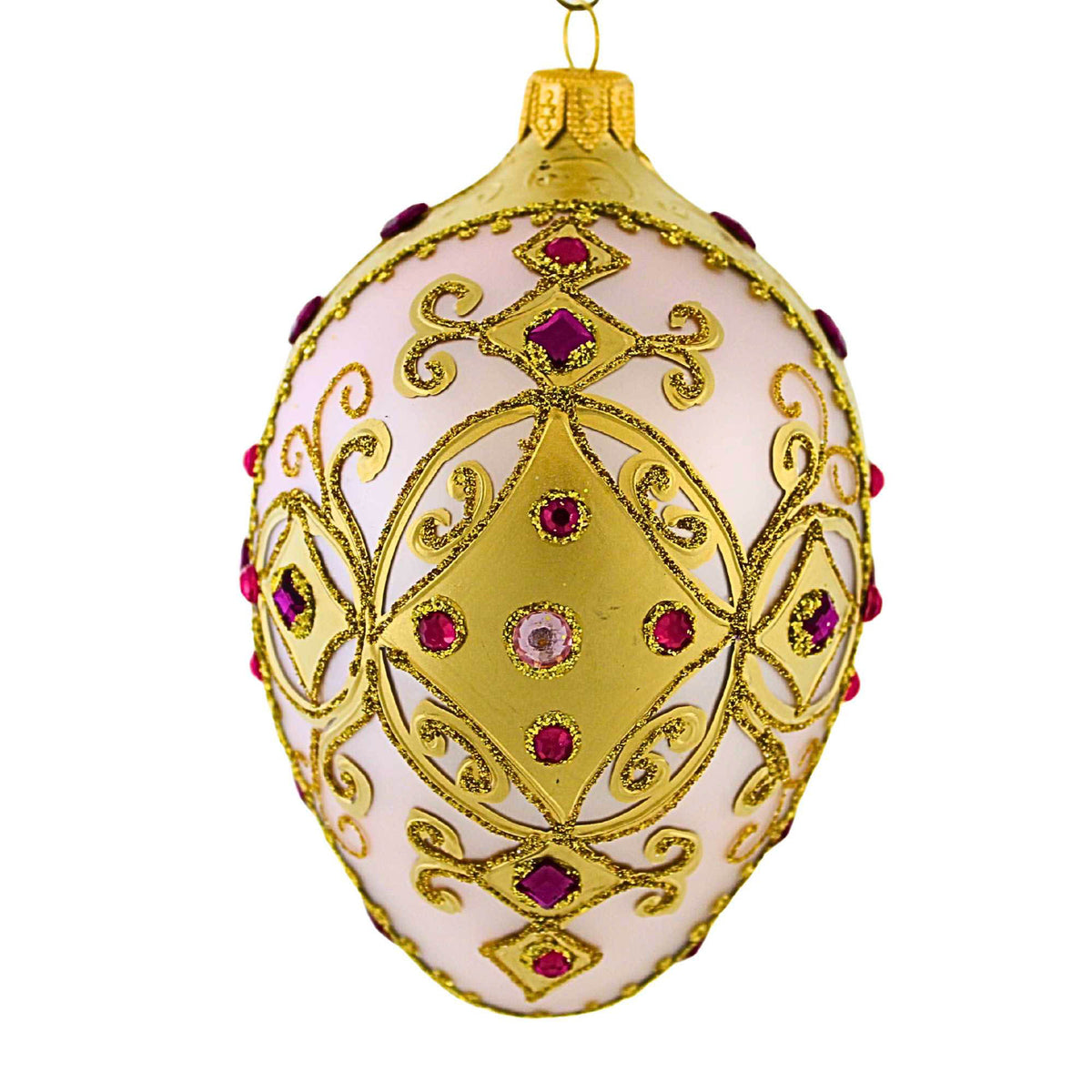 (64765) Soft Pastel Pink And Gold Faberge Egg