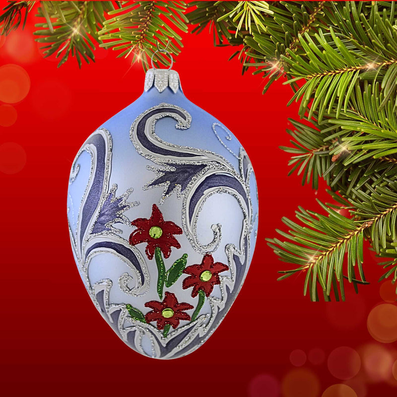 Miss Christmas Winter Blooms Faberge Egg - - SBKGifts.com