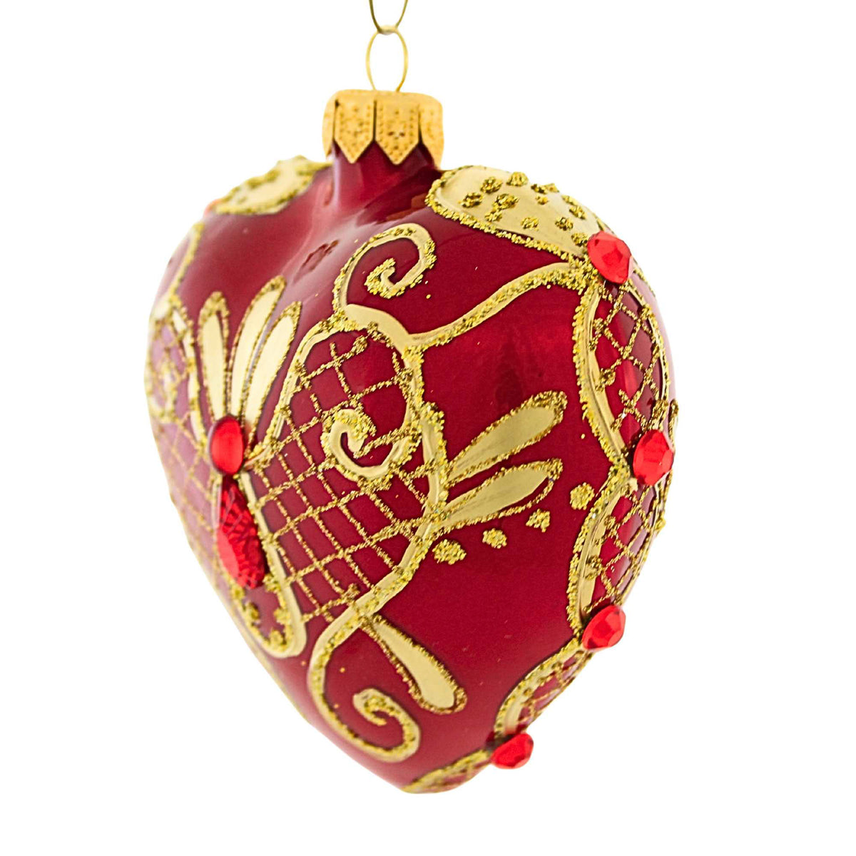 Miss Christmas Red And Gold Festive Heart - - SBKGifts.com