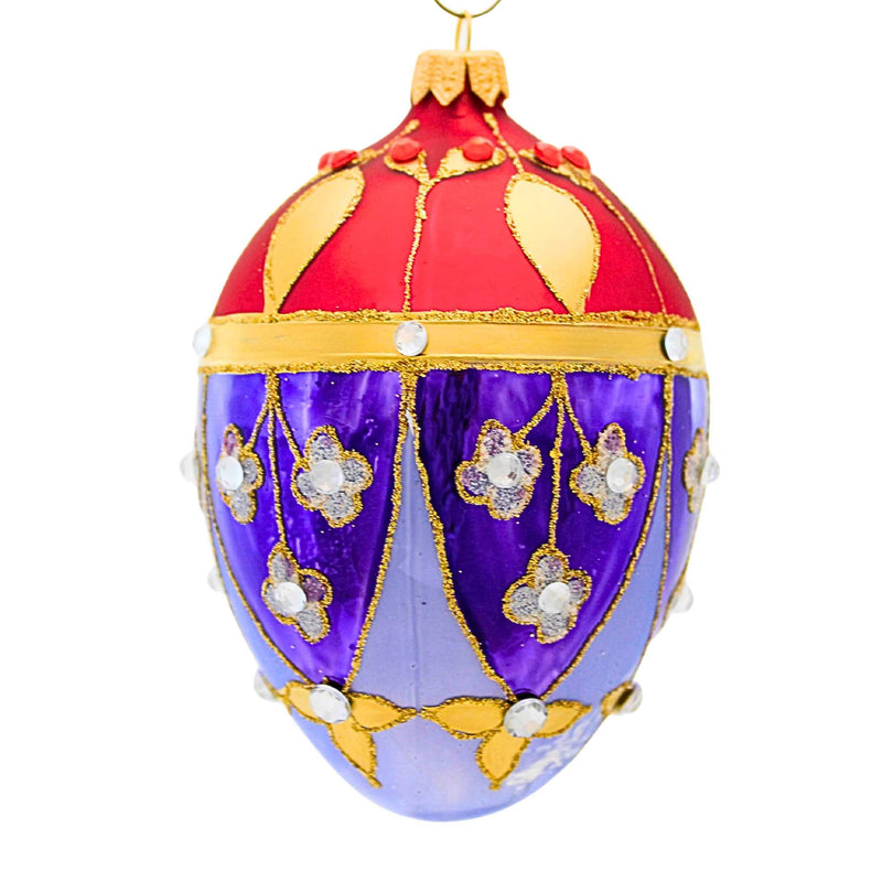 Miss Christmas Royal Purple Faberge Egg - - SBKGifts.com