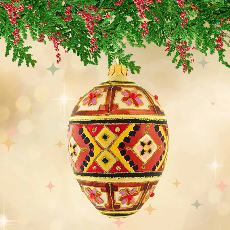 Miss Christmas Rosemoor Red Faberge Egg - - SBKGifts.com
