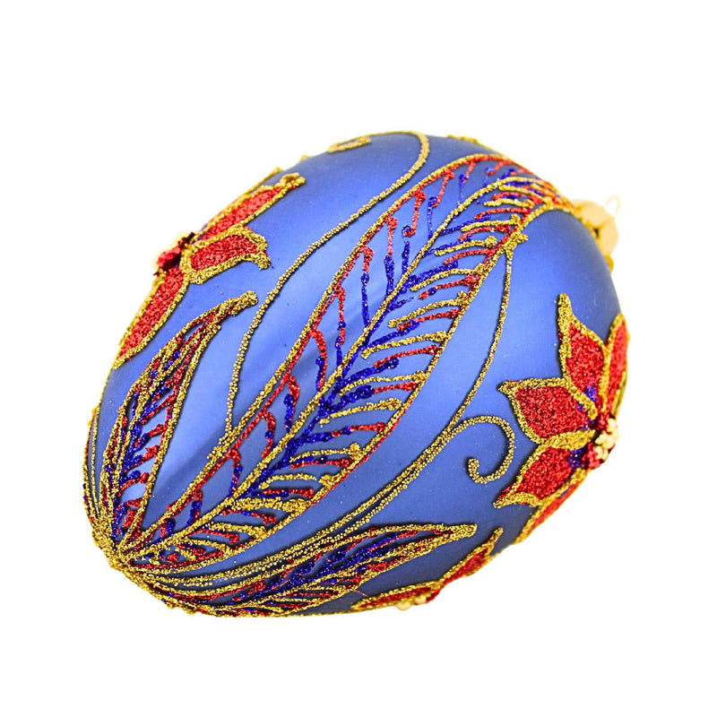 Miss Christmas Ruby Red Blooms Faberge Egg - - SBKGifts.com