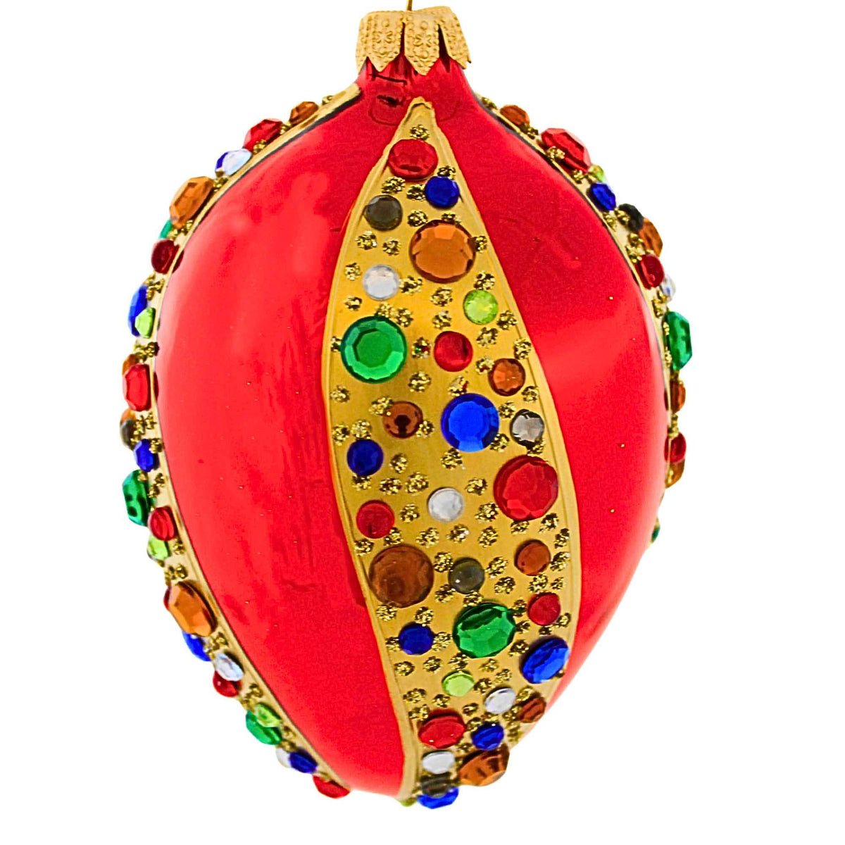 (64771) Holiday Red Faberge Egg With Crystals
