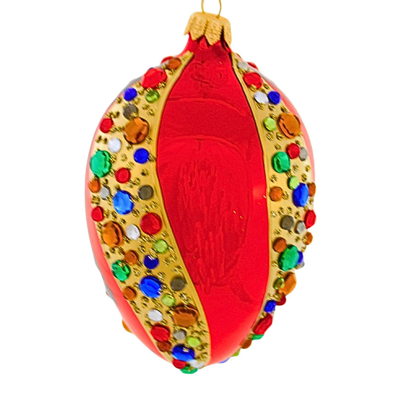 Miss Christmas Holiday Red Faberge Egg With Crystals - - SBKGifts.com