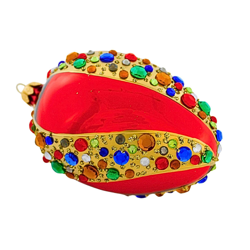 Miss Christmas Holiday Red Faberge Egg With Crystals - - SBKGifts.com
