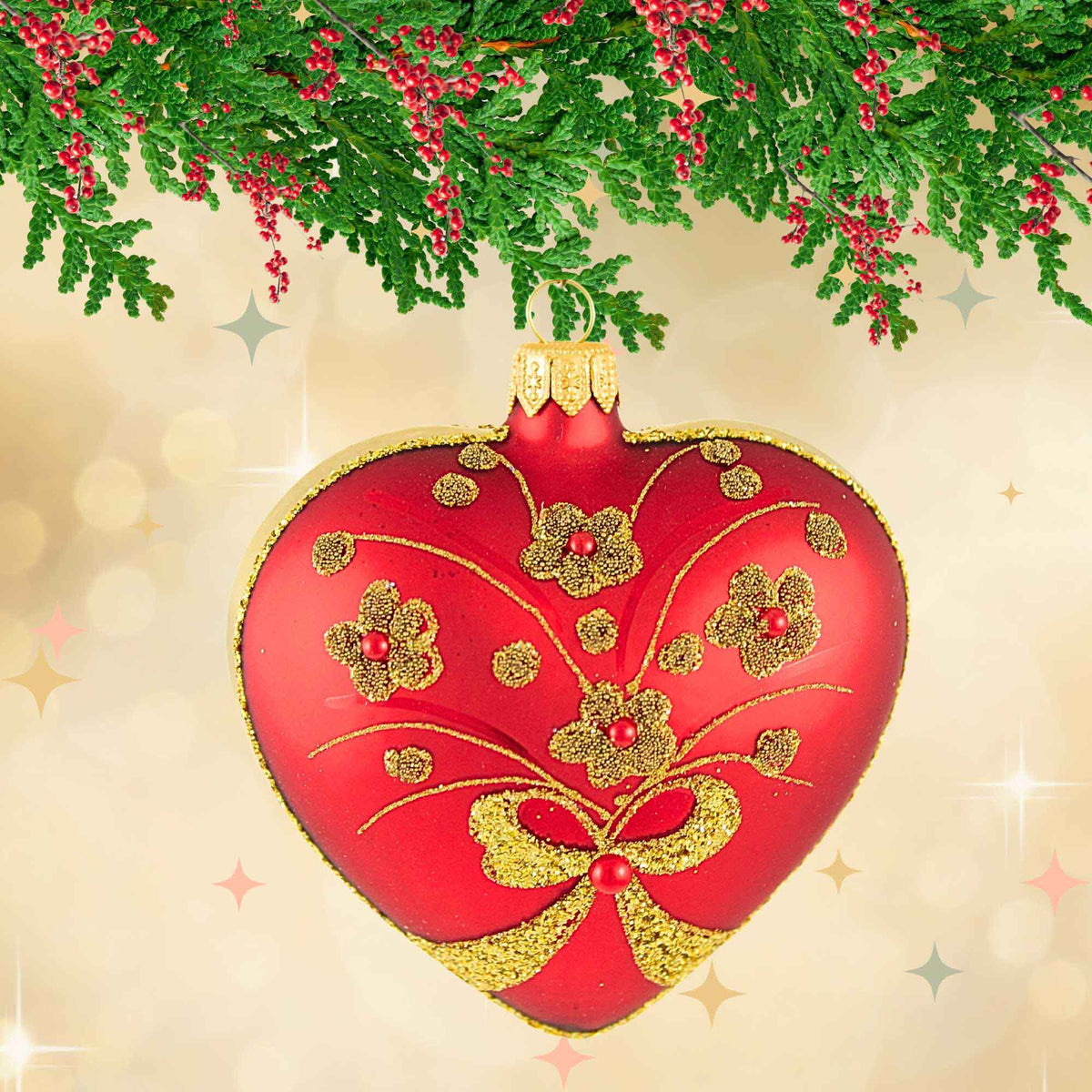 Miss Christmas Forget Me Not Red Heart - - SBKGifts.com