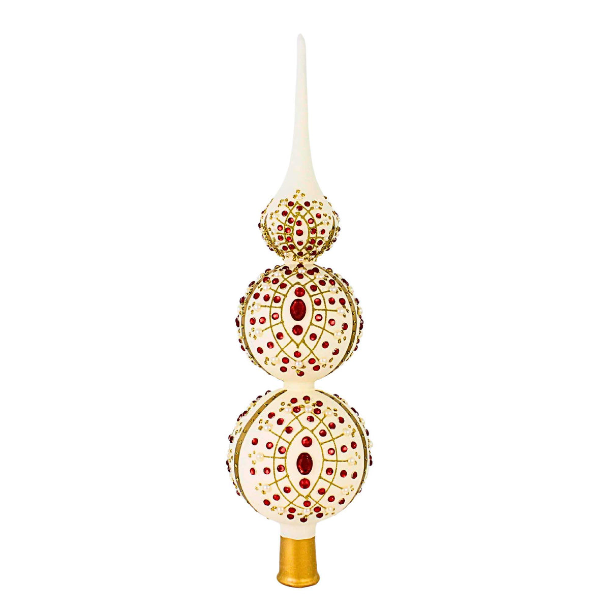 Snow White Tree Topper With Red Crystals 64773