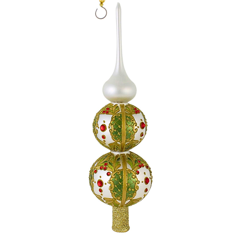 Miss Christmas Classic White And Gold Tree Topper - - SBKGifts.com