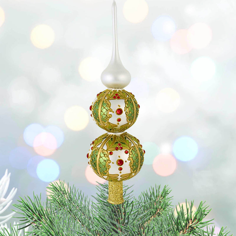 Miss Christmas Classic White And Gold Tree Topper - - SBKGifts.com