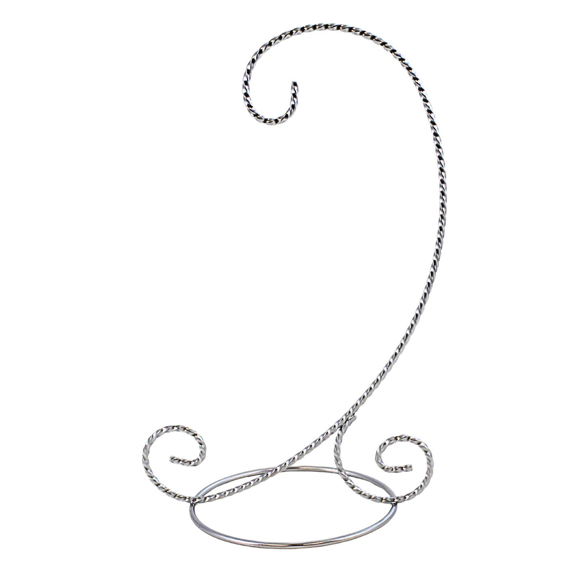 Bards Brand Twisted Silver Ornament Stand 9.00 Inch - - SBKGifts.com