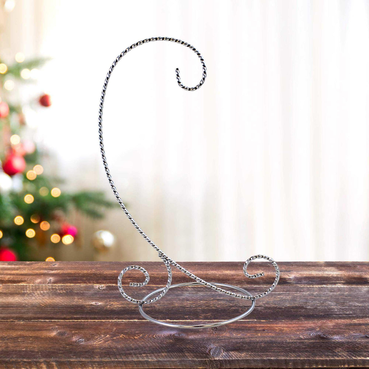 Bards Brand Twisted Silver Ornament Stand 9.00 Inch - - SBKGifts.com