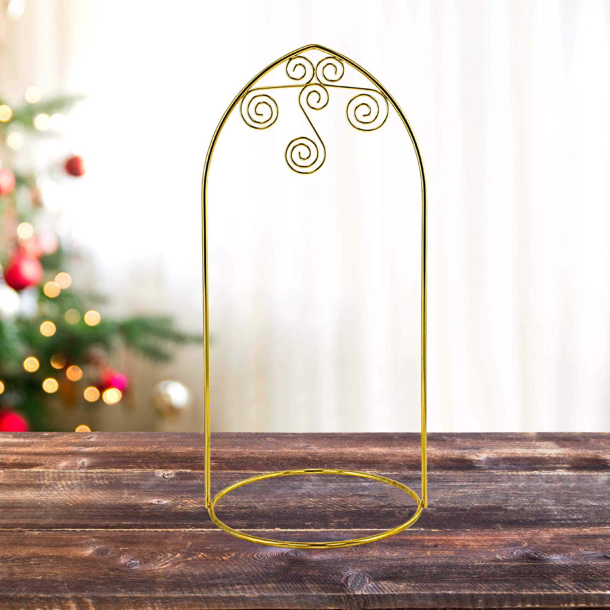 Bards Brand Arched Gold-Toned Ornament Stand 13.00 Inch - - SBKGifts.com