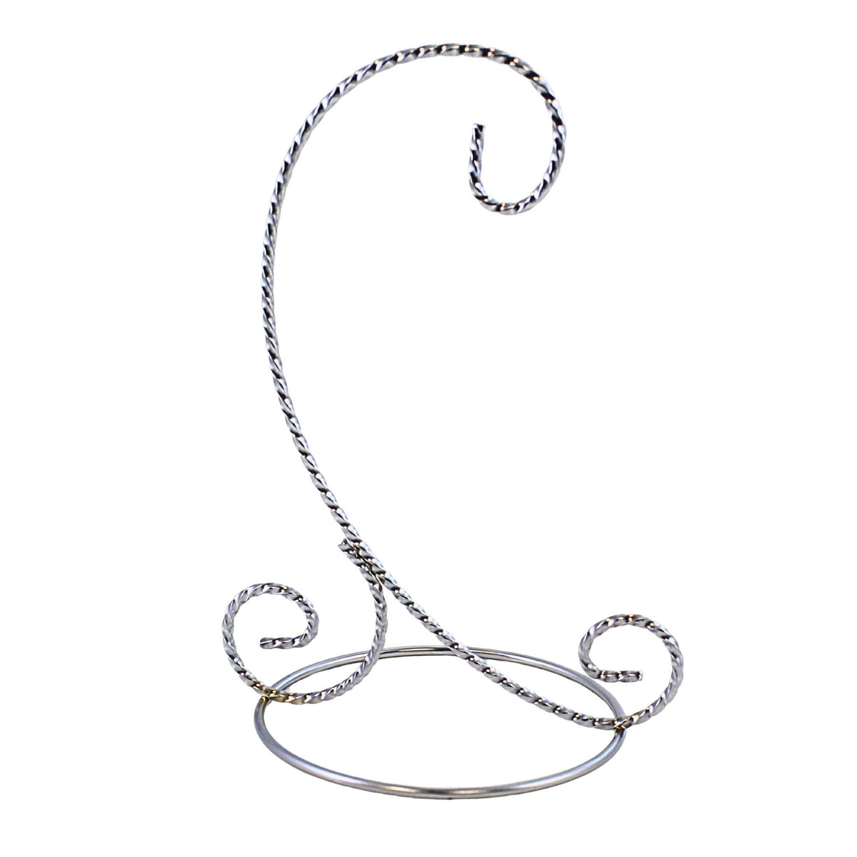 Twisted Silver Ornament Stand 7.00 Inch 64790