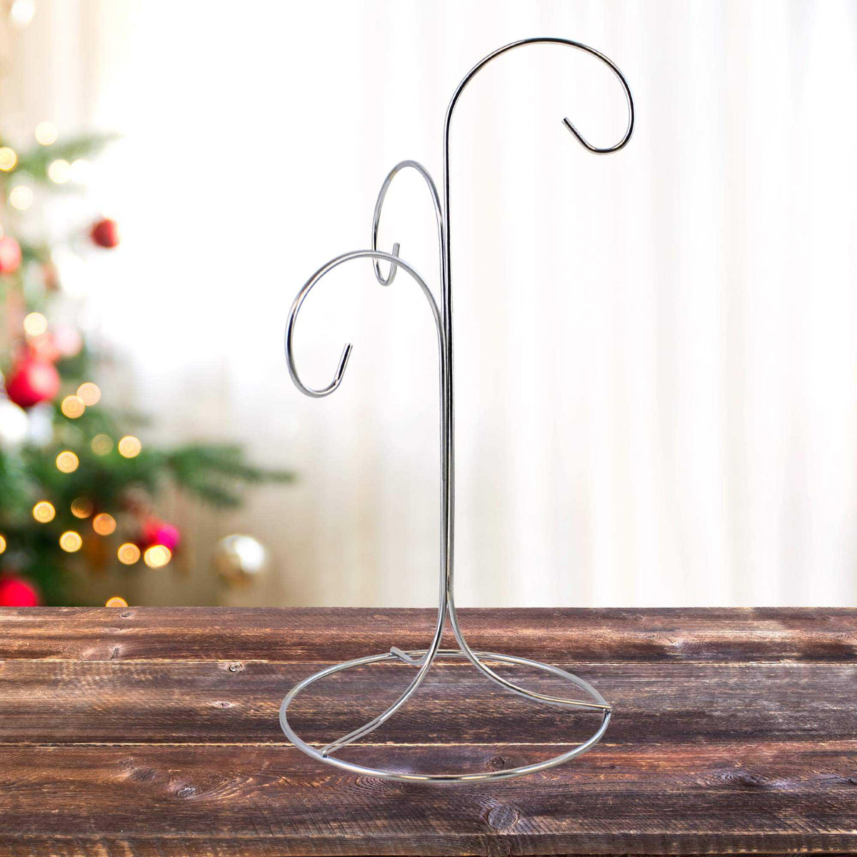 Bards Brand 3 Tiered Silver- Toned Ornament Stand - - SBKGifts.com