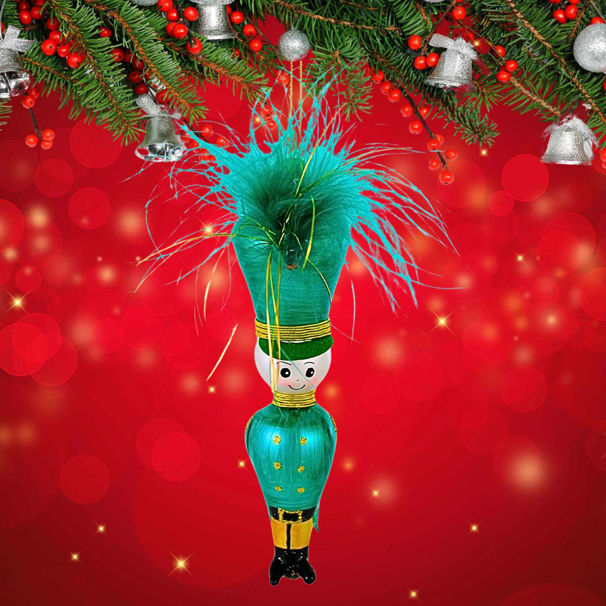 De Carlini Italian Ornaments Toy Soldier Green - - SBKGifts.com