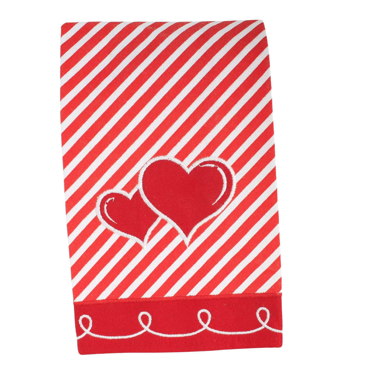 64816 Red/White Chevron Towel 60118C1