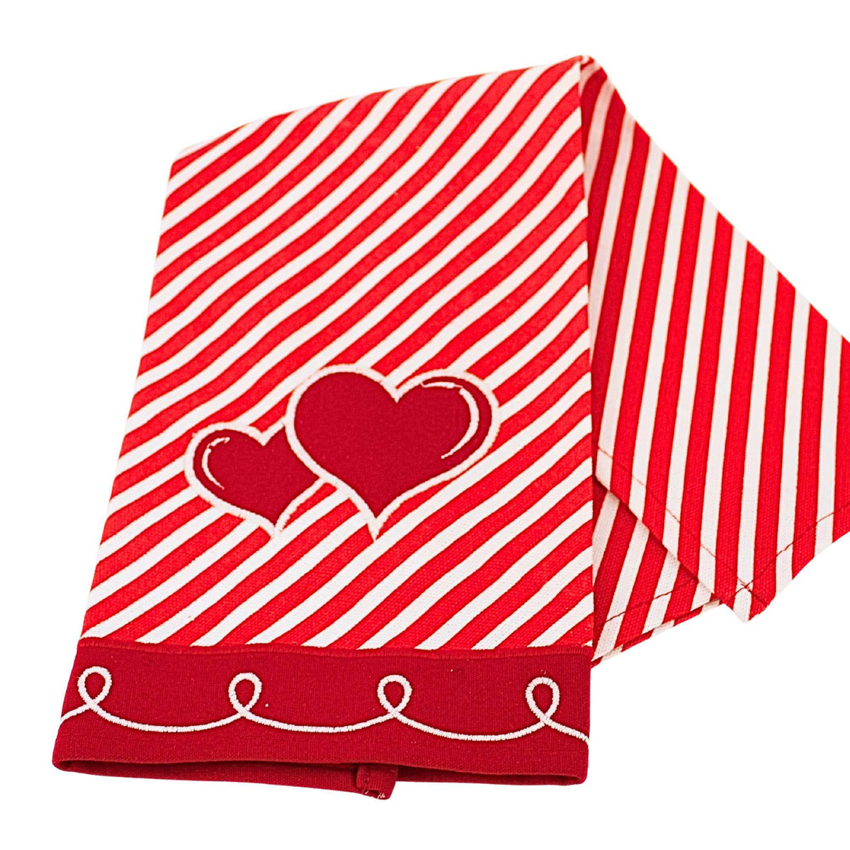 K & K Interiors Red/White Chevron Towel - - SBKGifts.com