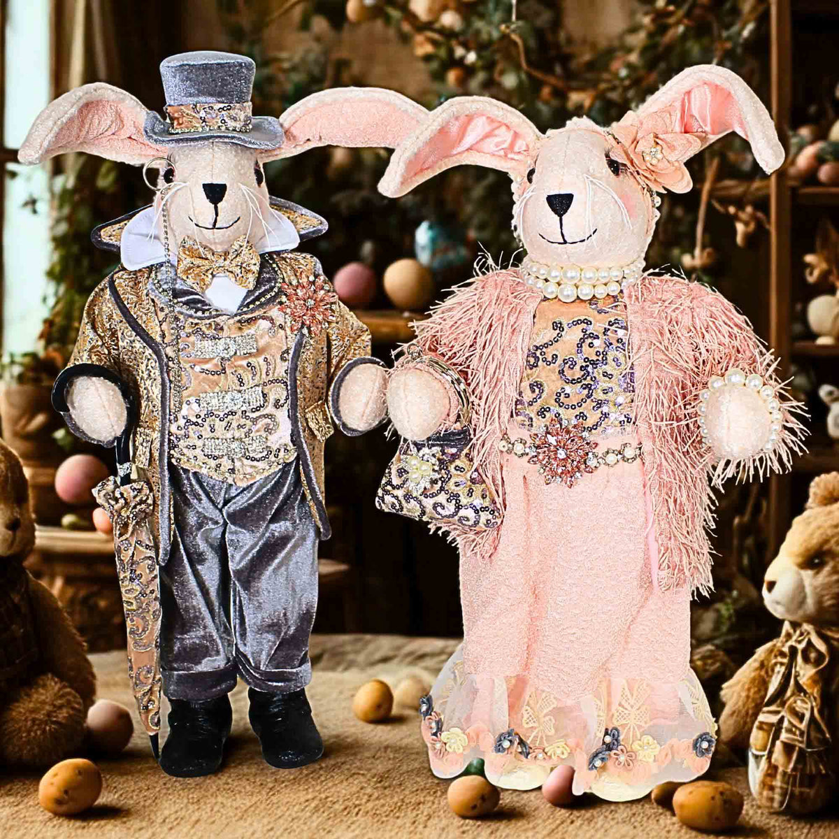Karen Didion Fred And Ginger Bunny S/2 - - SBKGifts.com