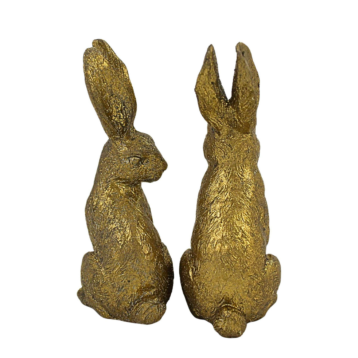 Raz Imports Gold Leaf Rabbits S/2 - - SBKGifts.com