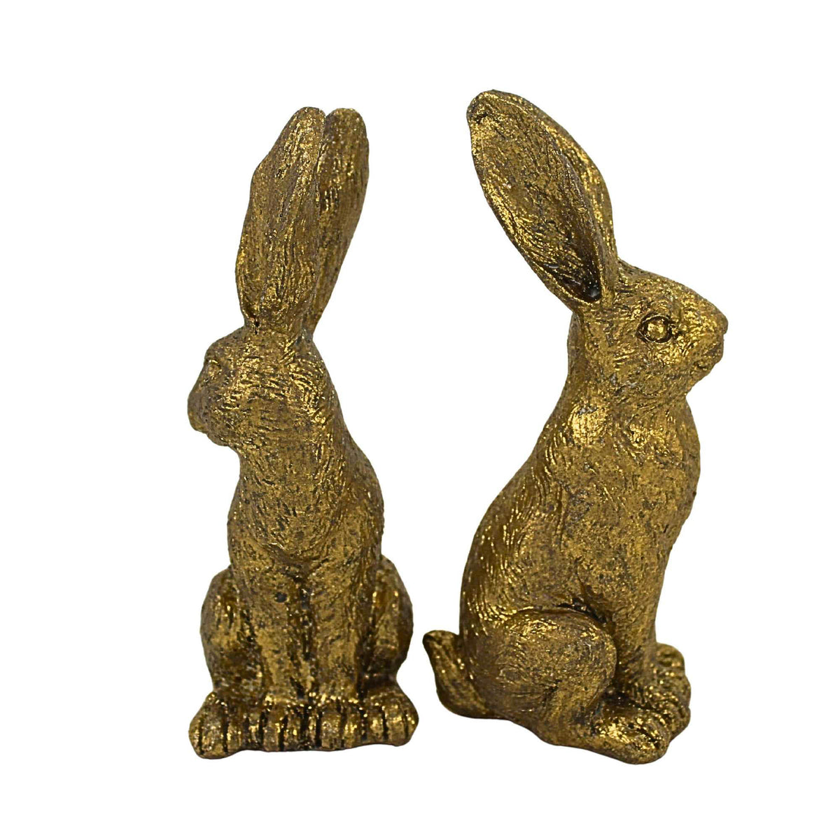 Raz Imports Gold Leaf Rabbits S/2 - - SBKGifts.com