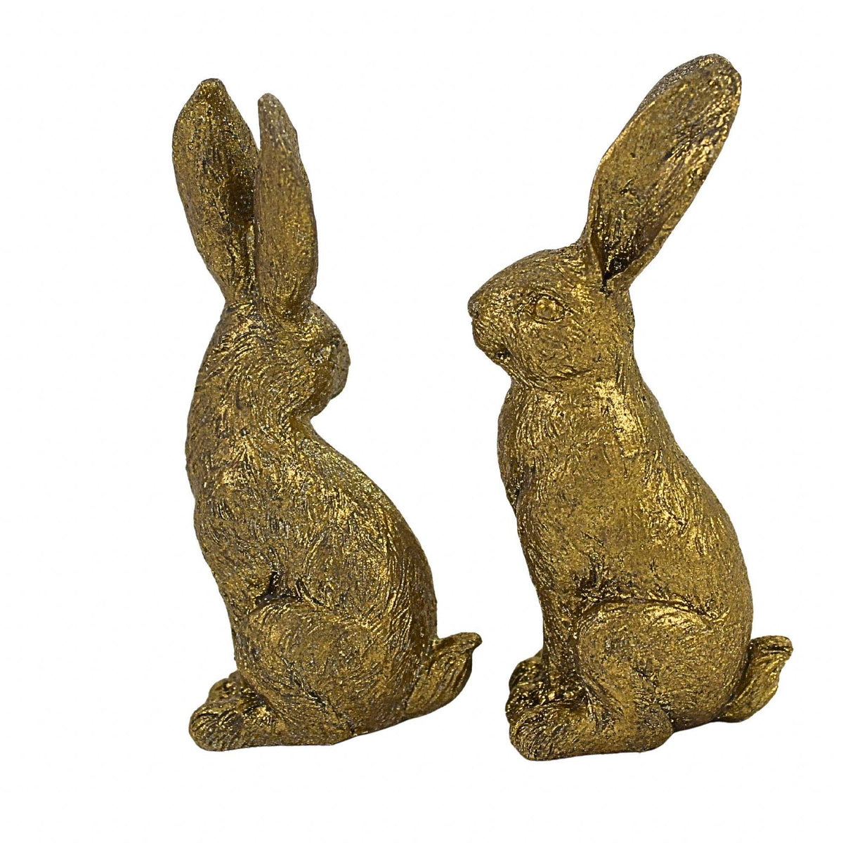 Raz Imports Gold Leaf Rabbits S/2 - - SBKGifts.com