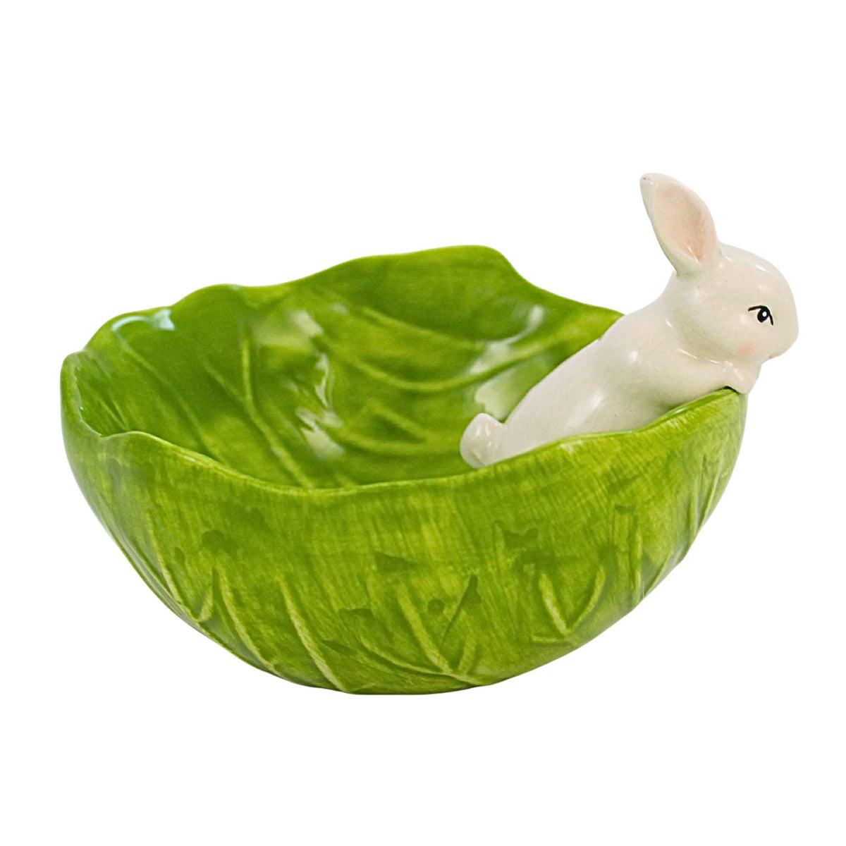 Raz Imports Cabbage Bunny Bowl - - SBKGifts.com