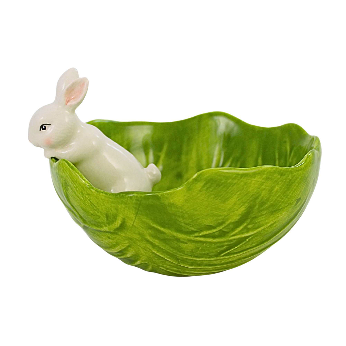 Raz Imports Cabbage Bunny Bowl - - SBKGifts.com
