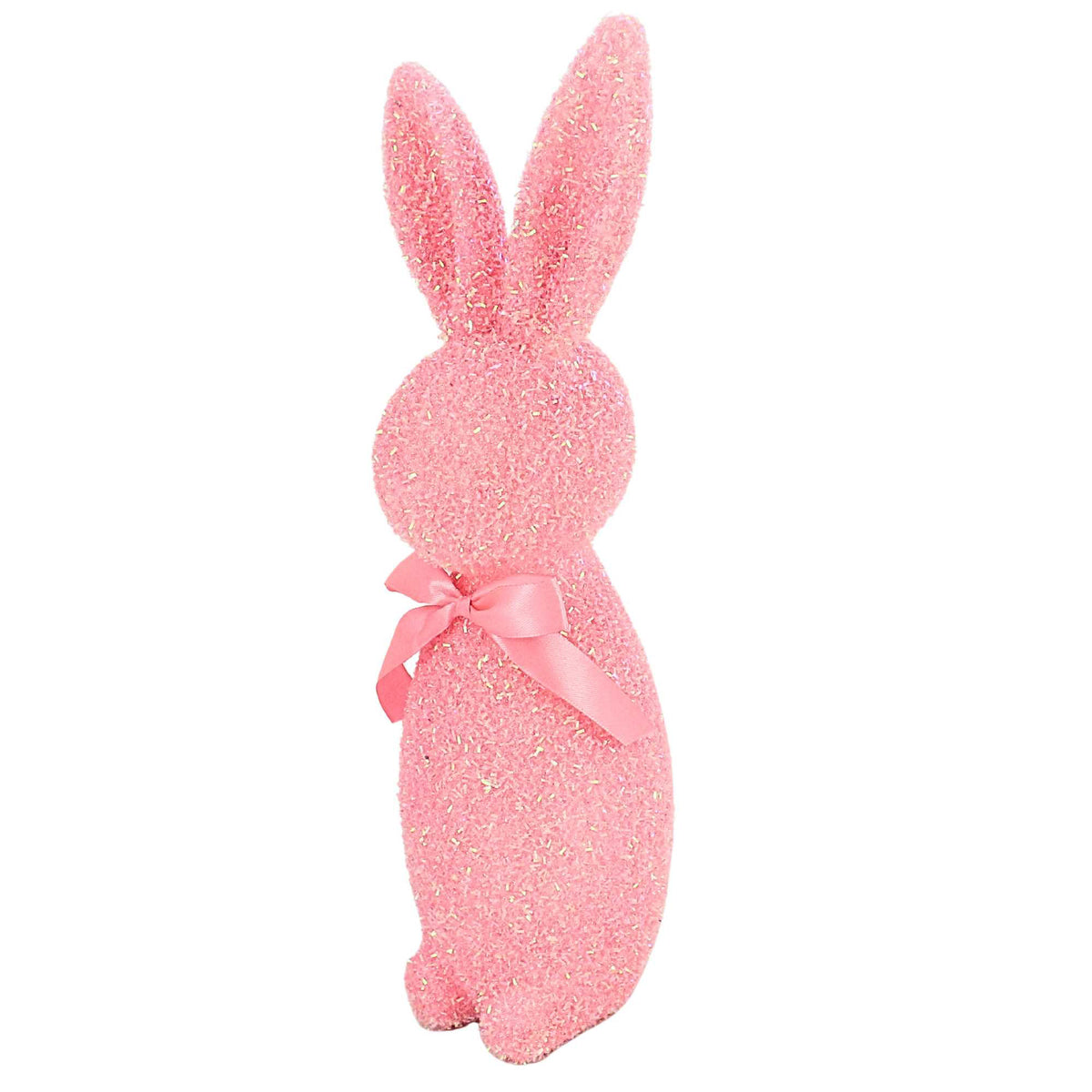 64832 Iridescent Pink Flocked Bunny 4532764