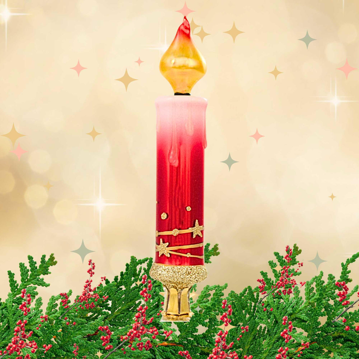 Blubom Christmas Star Candle - - SBKGifts.com