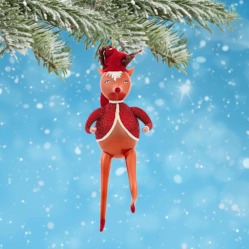 De Carlini Italian Ornaments High Kicking Ruby Rockethoof - - SBKGifts.com