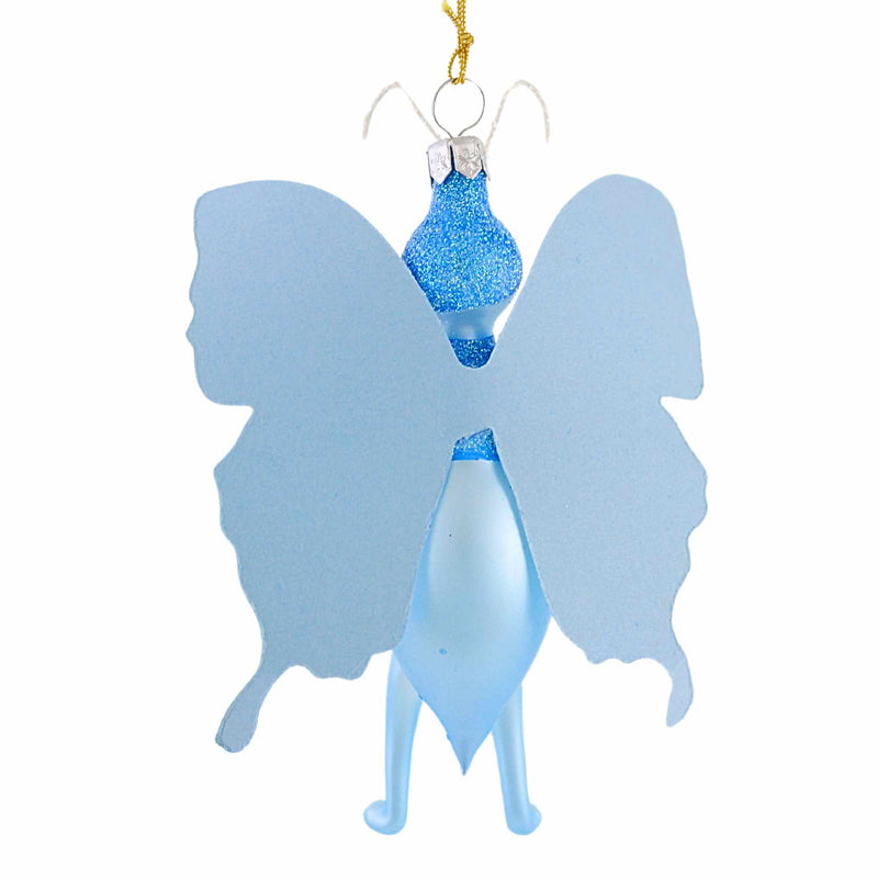 De Carlini Italian Ornaments Lumibug Blue - - SBKGifts.com