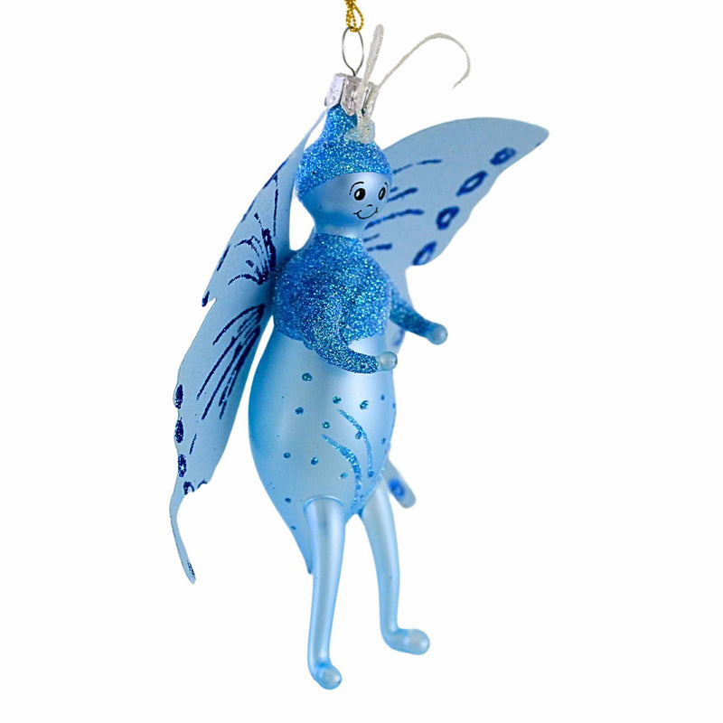 De Carlini Italian Ornaments Lumibug Blue - - SBKGifts.com