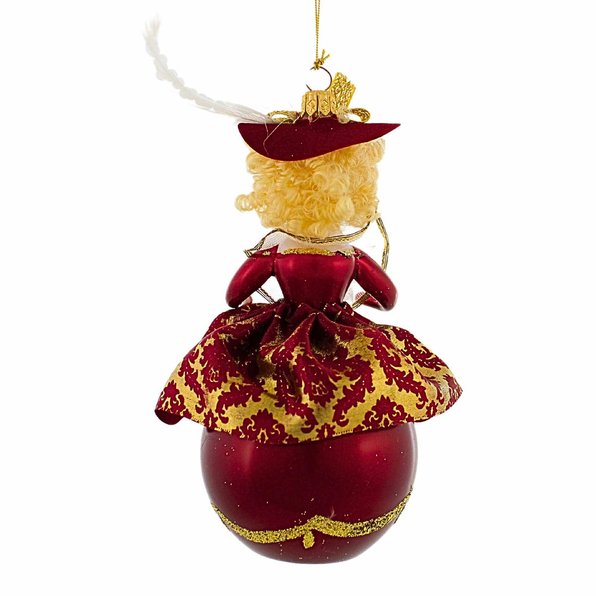 De Carlini Italian Ornaments Lady Of Crimson Court - - SBKGifts.com