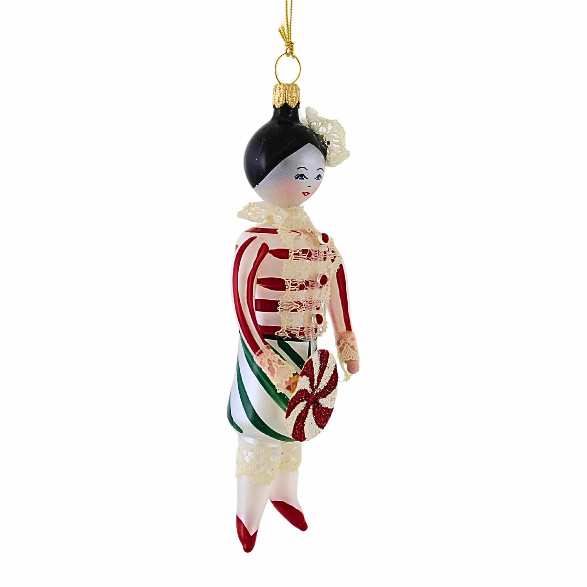 De Carlini Italian Ornaments Miss Sugar Swirl - - SBKGifts.com