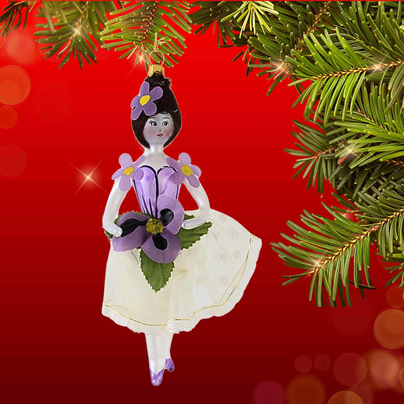 De Carlini Italian Ornaments Pansy Plinkette - - SBKGifts.com