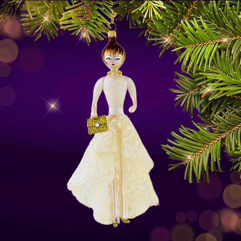 De Carlini Italian Ornaments Lace & Grace - - SBKGifts.com