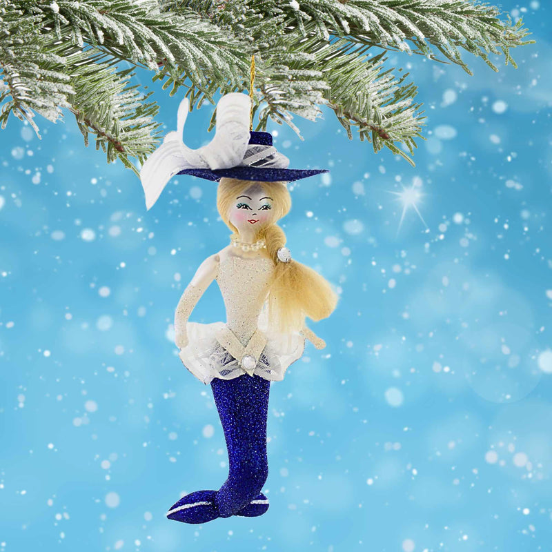 De Carlini Italian Ornaments Blythe Bluefin - - SBKGifts.com
