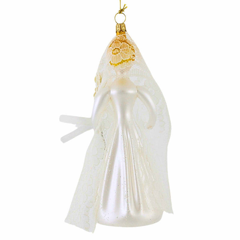 De Carlini Italian Ornaments Winter Wedding Bride - - SBKGifts.com