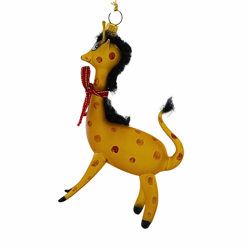 De Carlini Italian Ornaments Gigi The High Society Giraffe - - SBKGifts.com