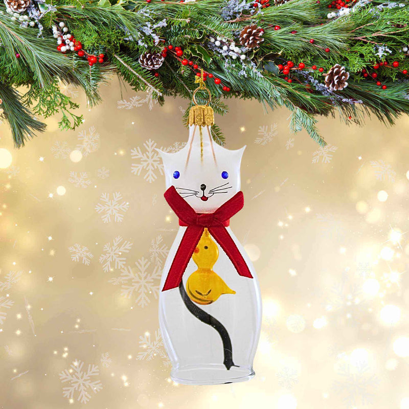 De Carlini Italian Ornaments Little Cat Bell - - SBKGifts.com