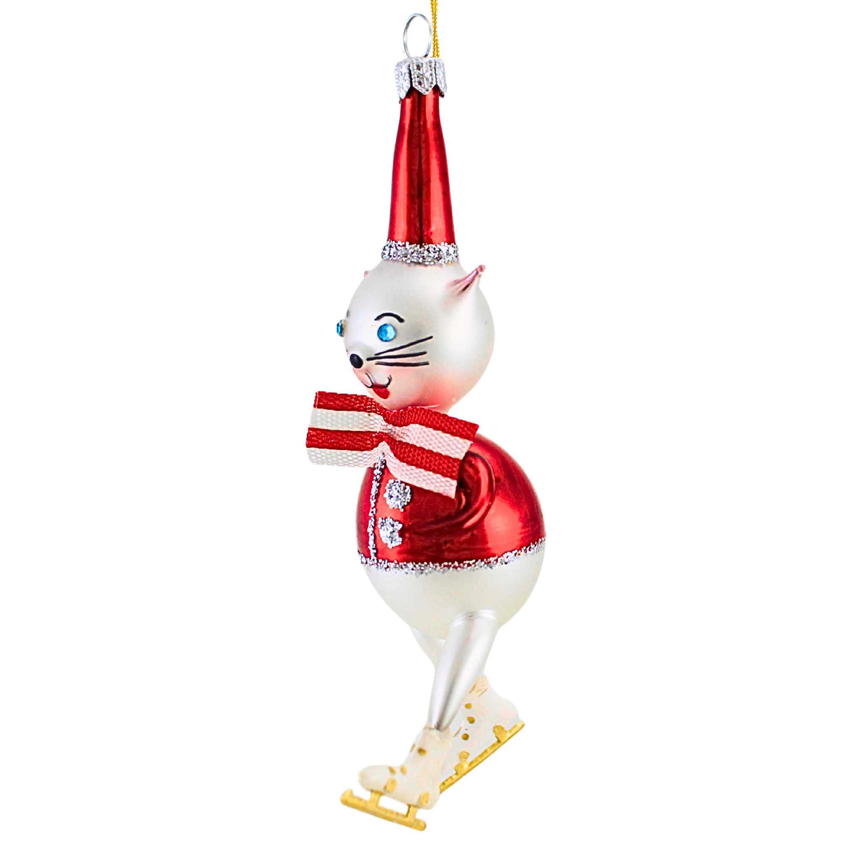 De Carlini Italian Ornaments Skatey Paws - - SBKGifts.com