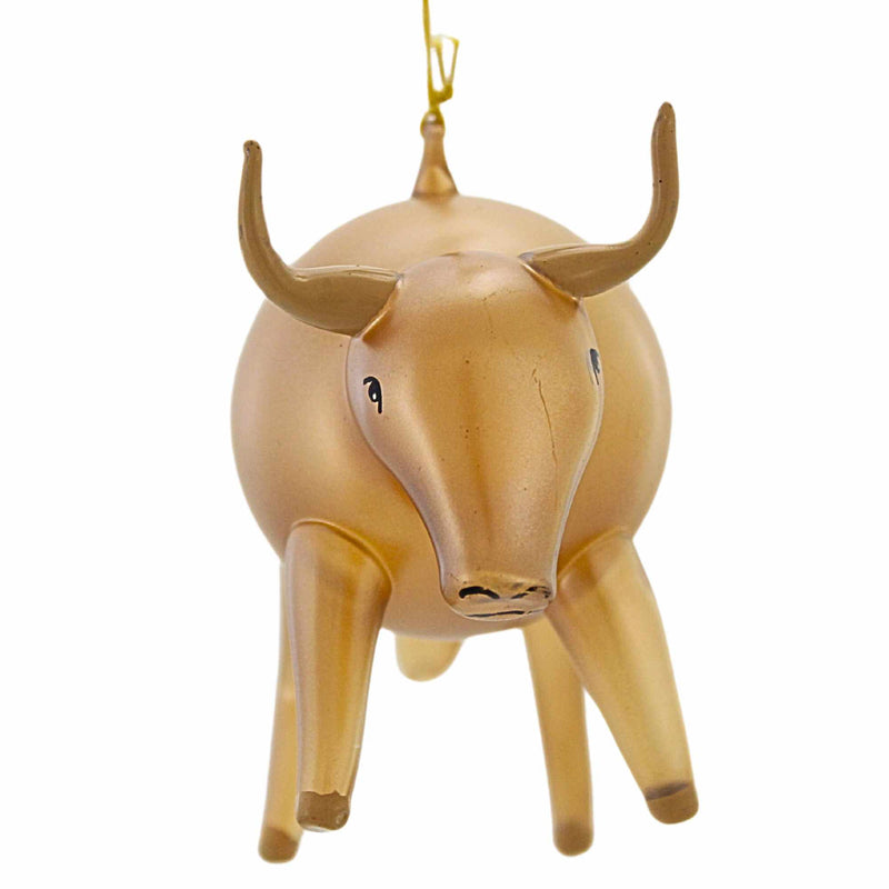 De Carlini Italian Ornaments Nativity Bull Lite - - SBKGifts.com