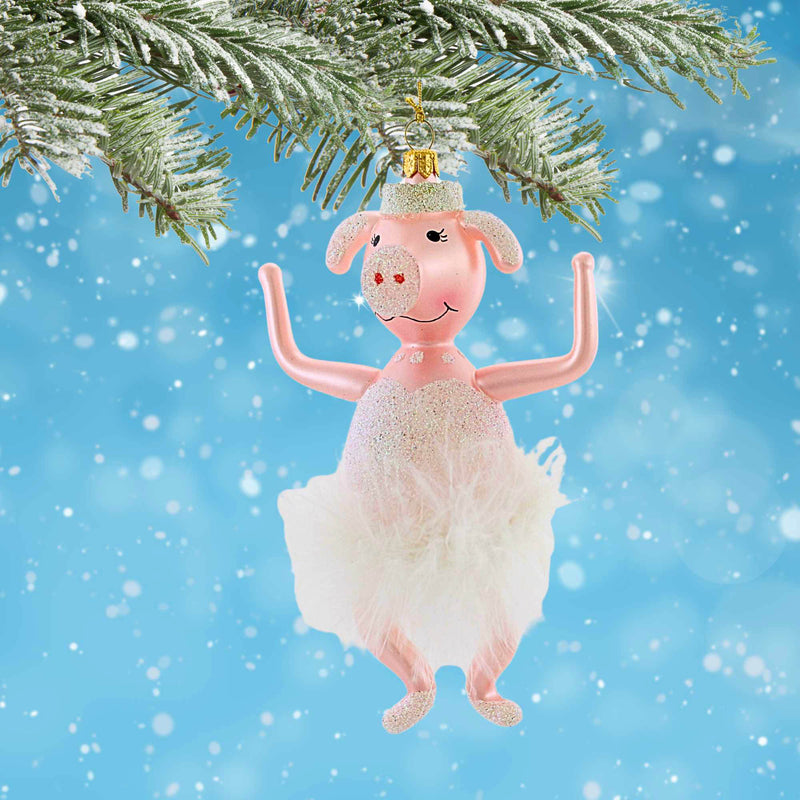 De Carlini Italian Ornaments Ruby Oinkley - - SBKGifts.com
