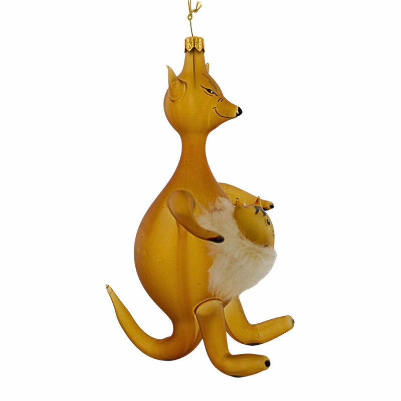 De Carlini Italian Ornaments Mama Roo & Baby Bounce - - SBKGifts.com
