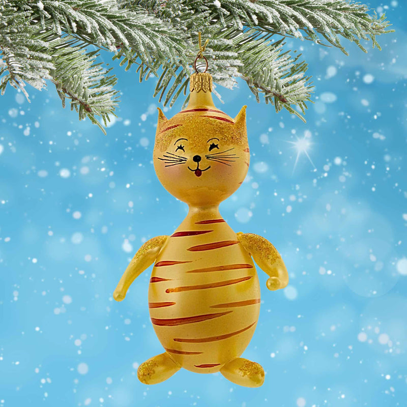 De Carlini Italian Ornaments Sunny Meowster - - SBKGifts.com